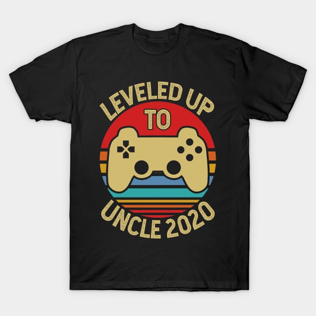 Leveled Up To Uncle 2020 Pregnancy Announcement Uncle T-Shirt by Tesszero